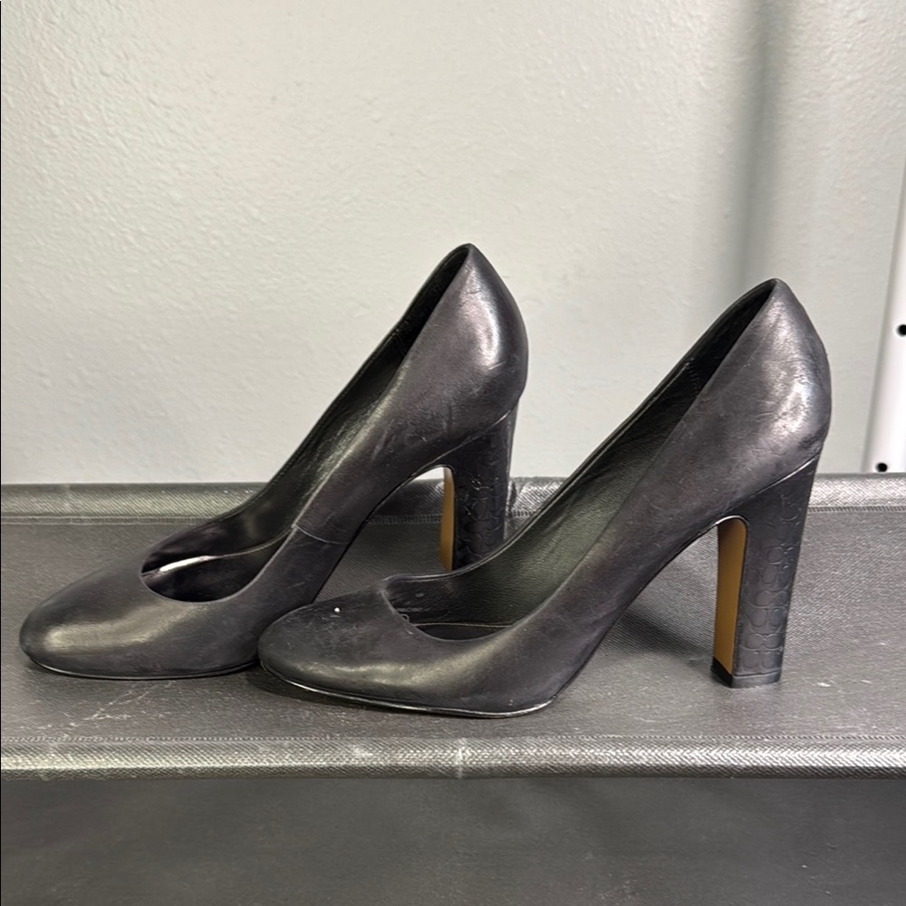 Coach Black Stiletto Heels Classic Design
